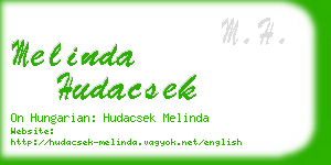 melinda hudacsek business card
